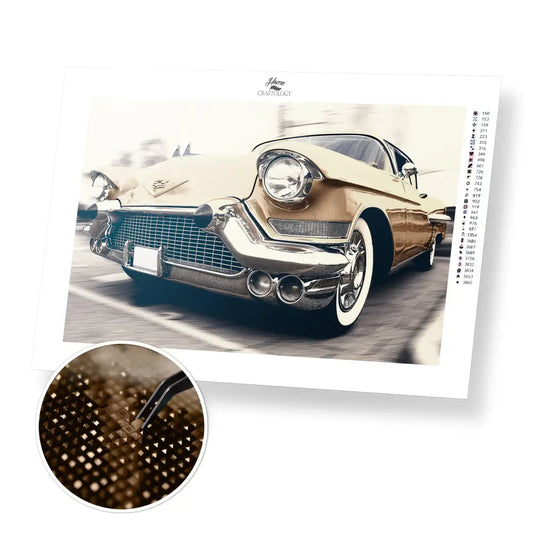 Elegant Vintage Car - Premium Diamond Painting Kit - 45x30cm / 18x12’’ / Square (Most Popular) - Diamond Painting Kit