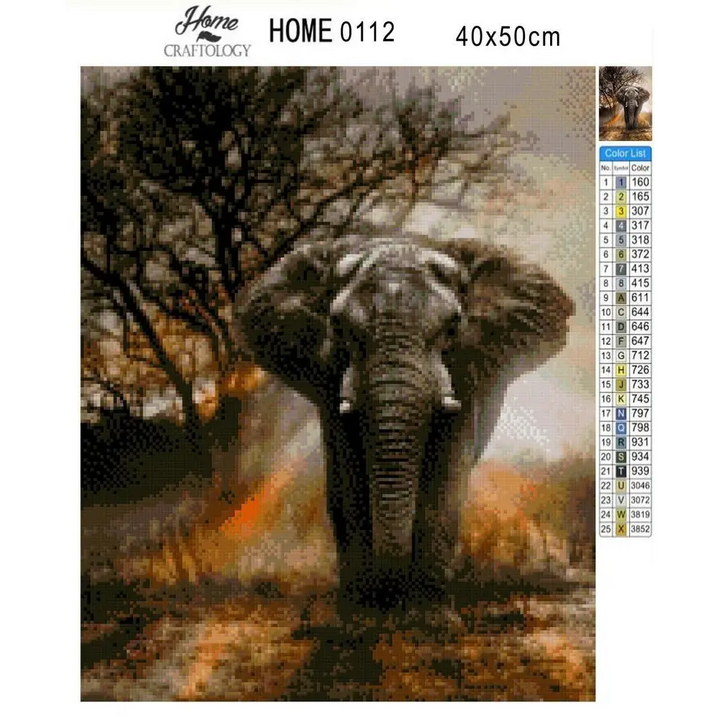 Elephant - Diamond Painting Kit - Home Craftology
