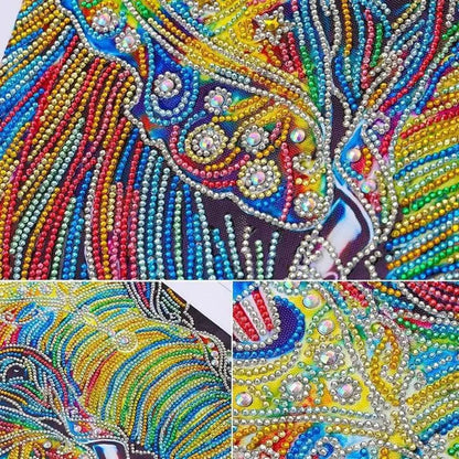 Embellished Elephant Gemstone - Premium 5D Poured Glue Diamond Painting Kit - 30x30cm / 12x12’’ - Gemstone