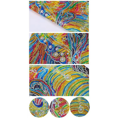 Embellished Elephant Gemstone - Premium 5D Poured Glue Diamond Painting Kit - 30x30cm / 12x12’’ - Gemstone