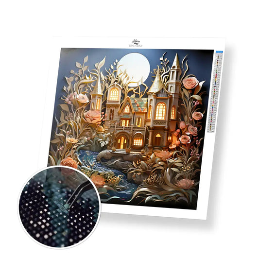 Enchanted House - Exclusive Premium Diamond Painting Kit - 30x30cm / 12x12’’ / Square (Most Popular) / No Frame