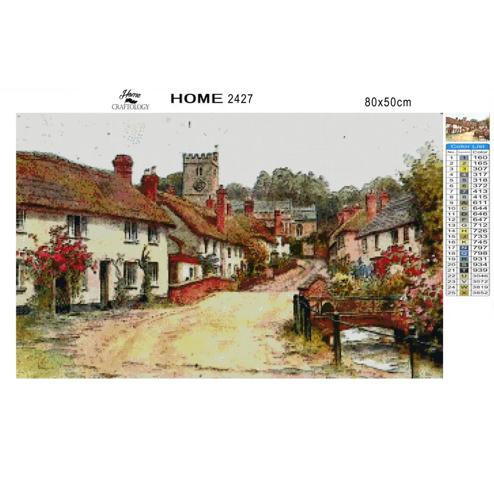 English Village - Premium Diamond Painting Kit - Diamond Painting Kit