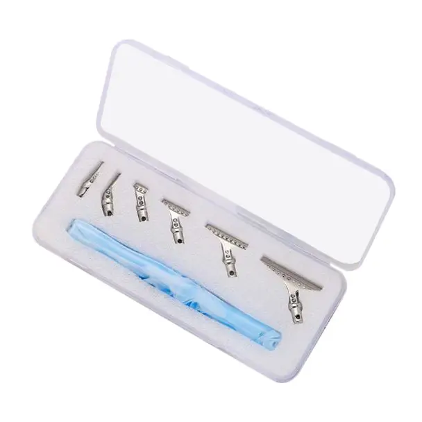Ergonomic Diamond Painting Multi Tool with 6 Replaceable Tips and Case MELSPEN - Light Blue - Diamond Painting Accessory