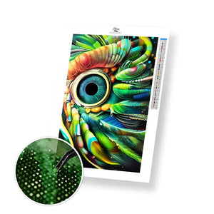 Eye and Feathers - Premium Diamond Painting Kit - 30x50cm / 12x20’’ / Square (Most Popular) - Diamond Painting Kit