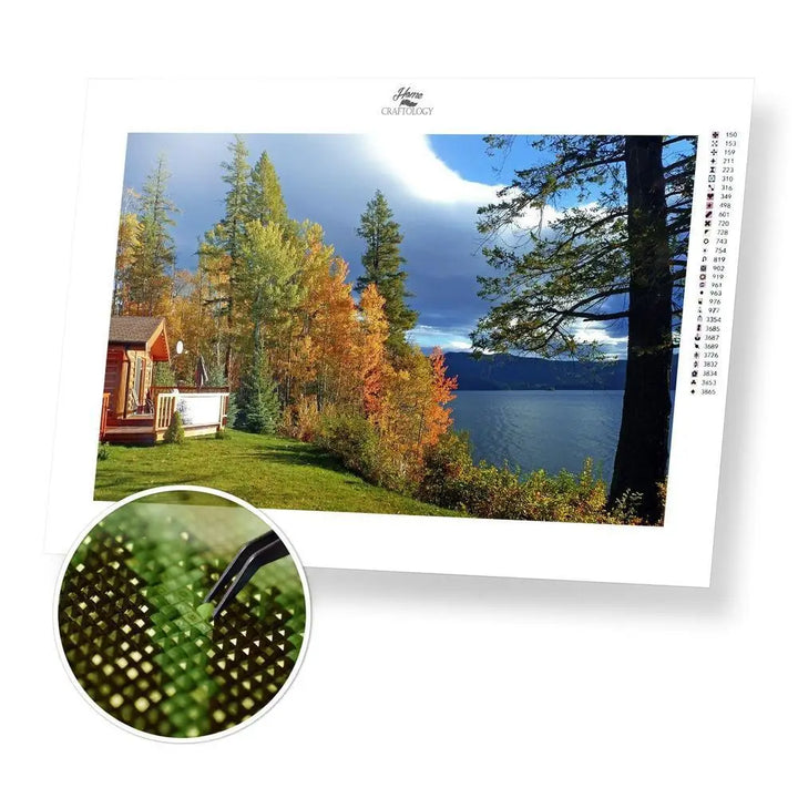 Fall in Canada - Premium Diamond Painting Kit - 45x30cm / 18x12’’ / Square (Most Popular) - Diamond Painting Kit