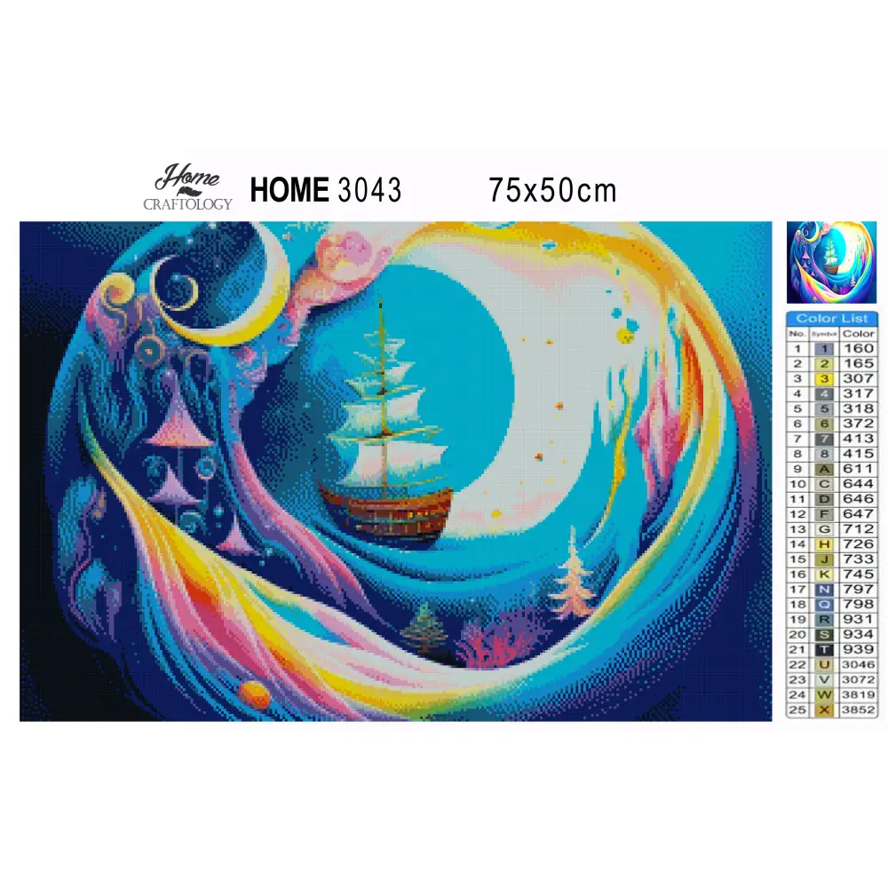 Fantasy Sailing - Premium Diamond Painting Kit - Diamond Painting Kit