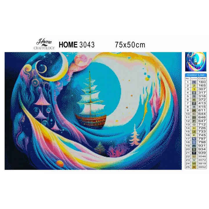 Fantasy Sailing - Premium Diamond Painting Kit - Diamond Painting Kit