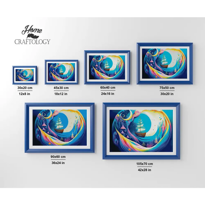 Fantasy Sailing - Premium Diamond Painting Kit - Diamond Painting Kit