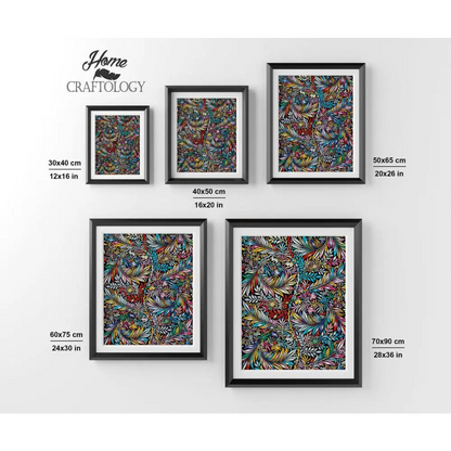 Feathers and Flowers - Premium Diamond Painting Kit - Diamond Painting Kit
