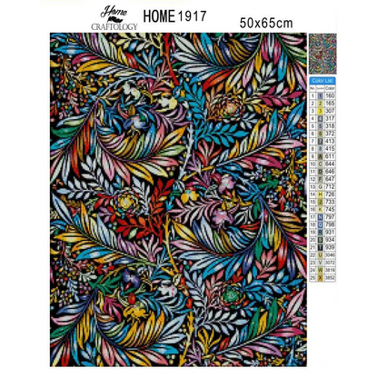 Feathers and Flowers - Premium Diamond Painting Kit - Diamond Painting Kit