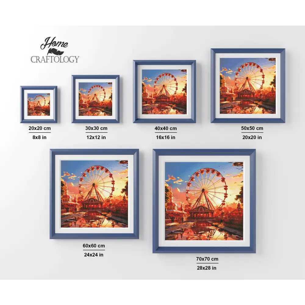 Ferris Wheel During Sunset - Exclusive Premium Diamond Painting Kit - Diamond Painting Kit