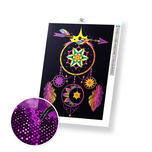Festive Dreamcatcher - Premium Diamond Painting Kit - 30x45cm / 12x18’’ / Square (Most Popular) - Diamond Painting Kit
