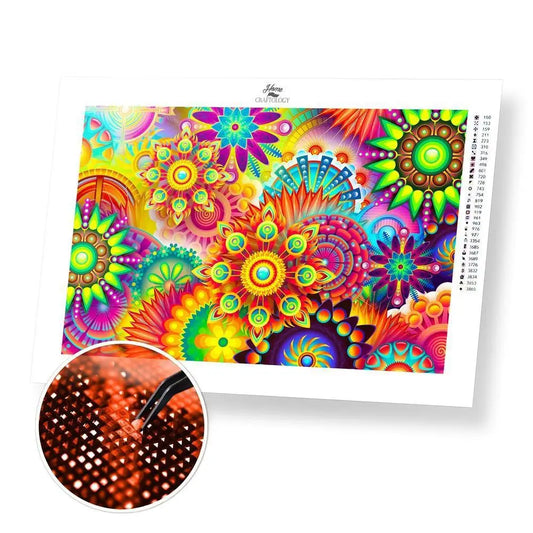 Festive Mandalas - Premium Diamond Painting Kit - 30x20cm / 12x8’’ / Square (Most Popular) - Diamond Painting Kit