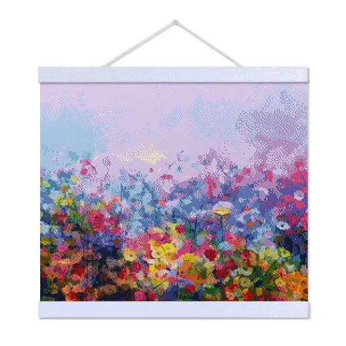 Field of Colorful Flowers - Exclusive Premium Diamond Painting Kit - Diamond Painting Kit