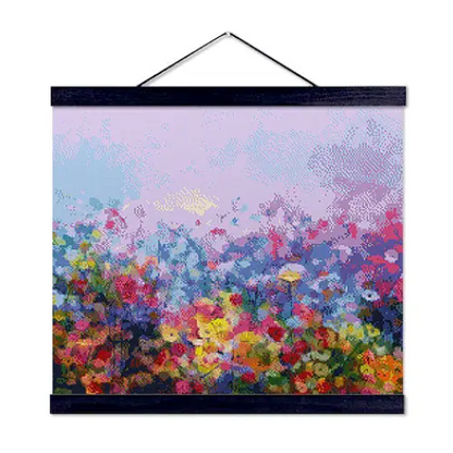 Field of Colorful Flowers - Exclusive Premium Diamond Painting Kit - Diamond Painting Kit