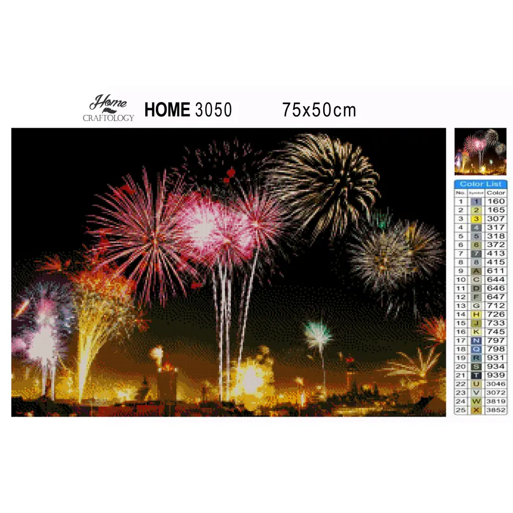 Fireworks - Premium Diamond Painting Kit - Diamond Painting Kit