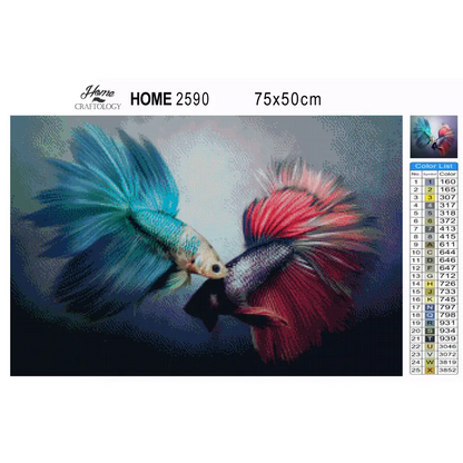 Fish Painting - Premium Diamond Painting Kit - Diamond Painting Kit
