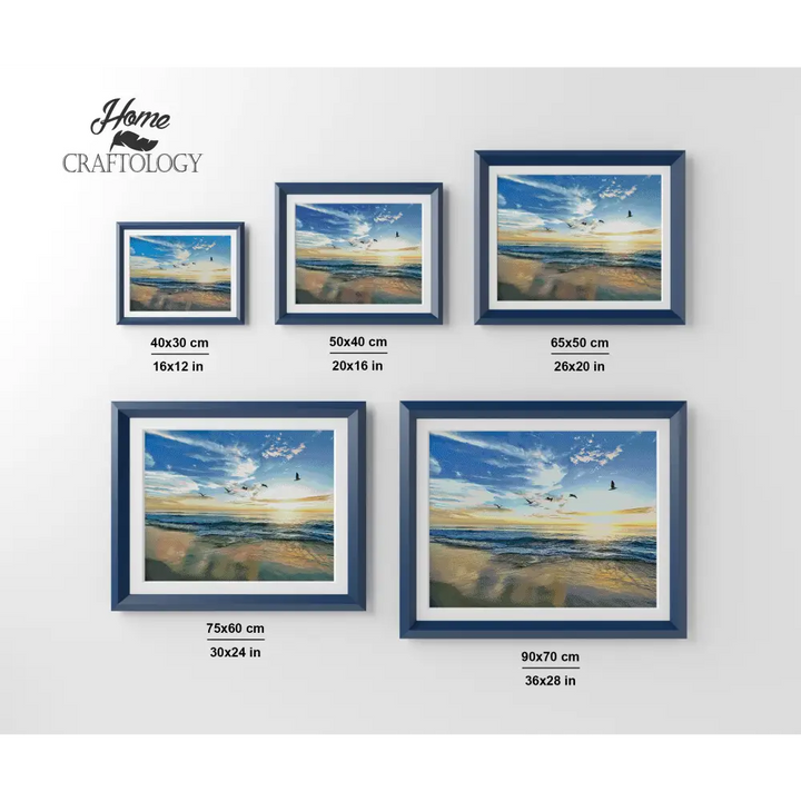 Five Flying Birds - Premium Diamond Painting Kit - Diamond Painting Kit
