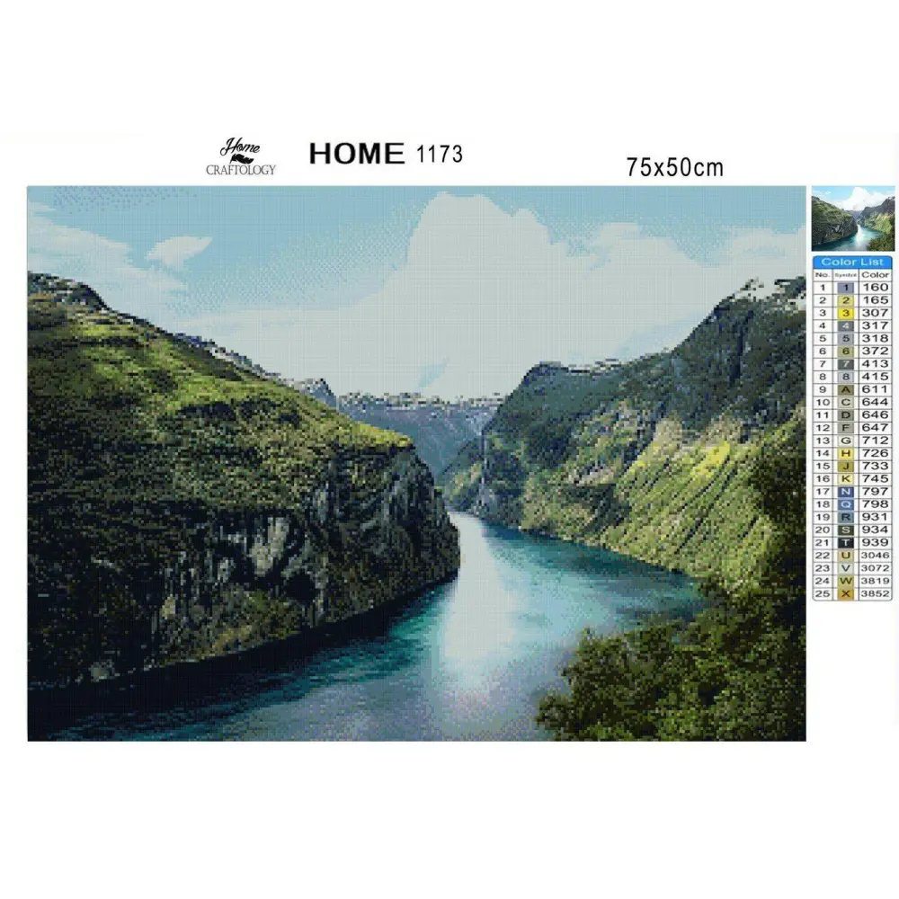 Fjord Scenery - Diamond Painting Kit - Home Craftology