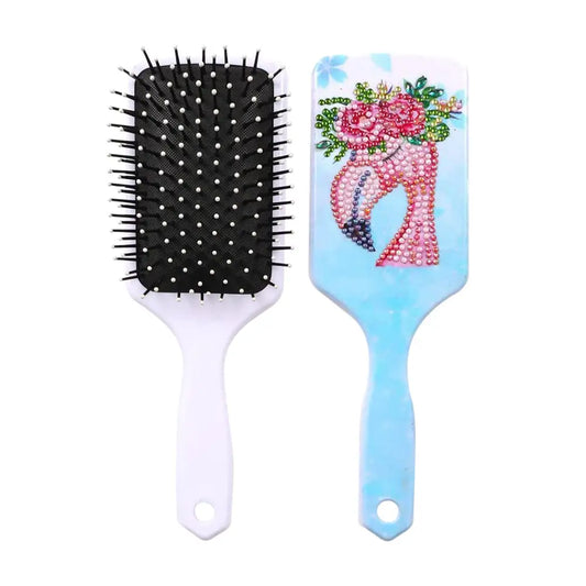 Flamingo - Diamond Painting Hair Brush - Hair Bursh