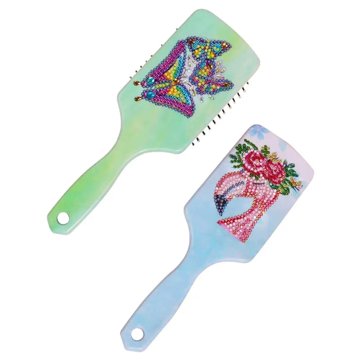 Flamingo - Diamond Painting Hair Brush - Hair Bursh