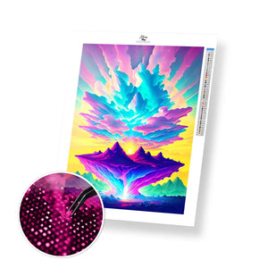 Floating Mountains - Premium Diamond Painting Kit - 30x40cm / 12x16’’ / Square (Most Popular) - Diamond Painting Kit