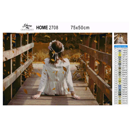 Flower Girl - Premium Diamond Painting Kit - Diamond Painting Kit