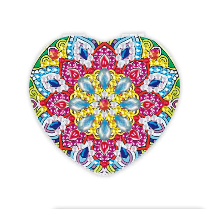 Flower Mandala - Diamond Painting Compact Mirror - Compact Mirror