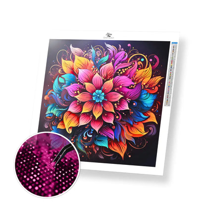 Flower Petals - Exclusive Premium Diamond Painting Kit - 20x20cm / 8x8’’ / Square (Most Popular) / No Frame - Diamond