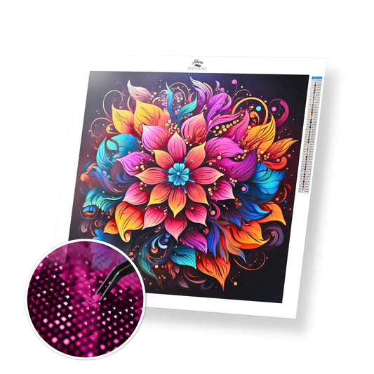 Flower Petals - Exclusive Premium Diamond Painting Kit - 20x20cm / 8x8’’ / Square (Most Popular) / No Frame - Diamond