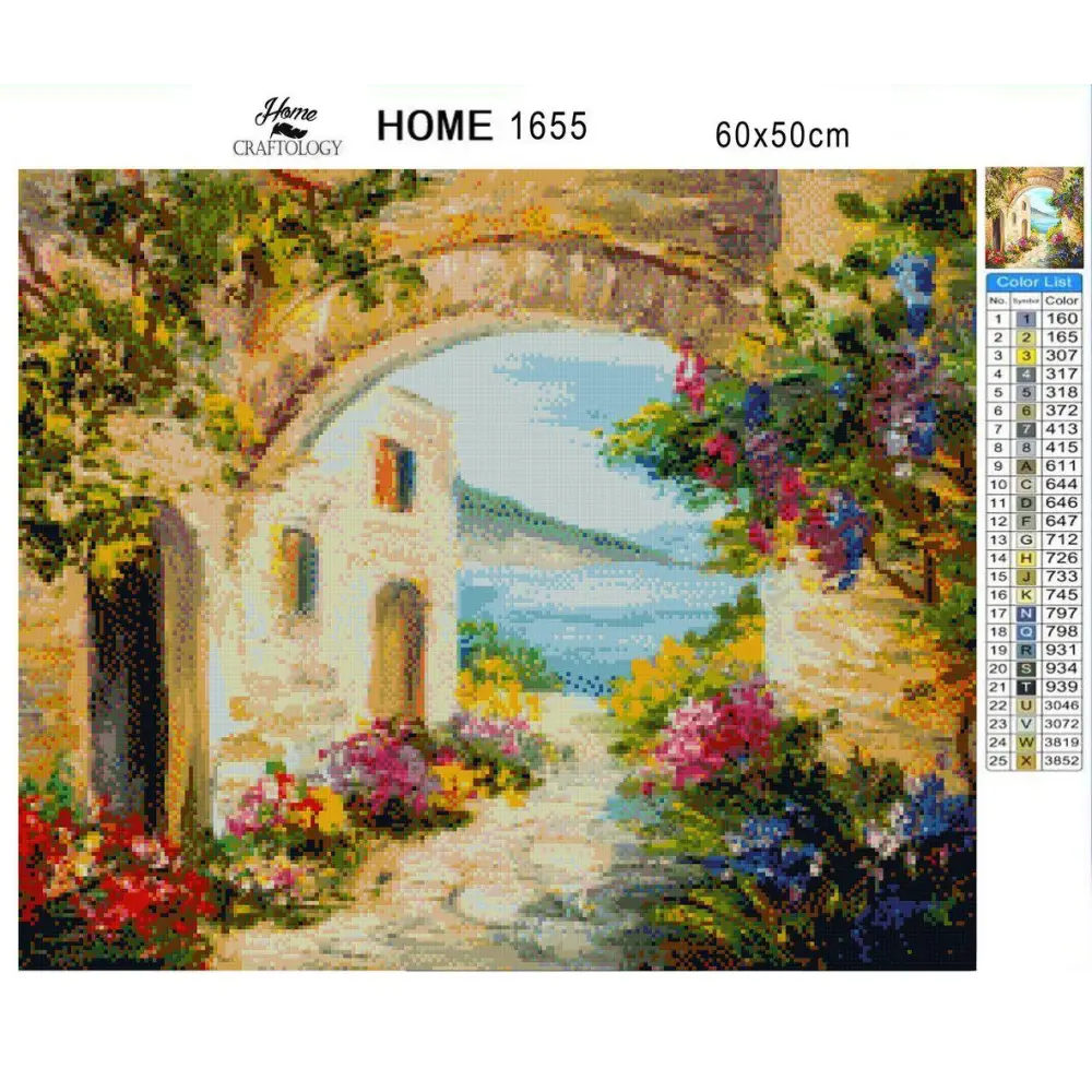 Flowers by the Sea - Exclusive Premium Diamond Painting Kit - Diamond Painting Kit