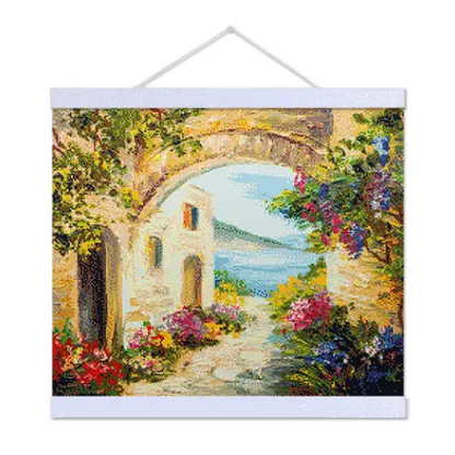 Flowers by the Sea - Exclusive Premium Diamond Painting Kit - Diamond Painting Kit