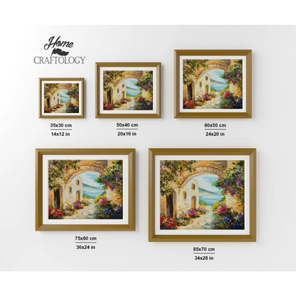 Flowers by the Sea - Exclusive Premium Diamond Painting Kit - Diamond Painting Kit