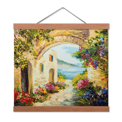 Flowers by the Sea - Exclusive Premium Diamond Painting Kit - Diamond Painting Kit