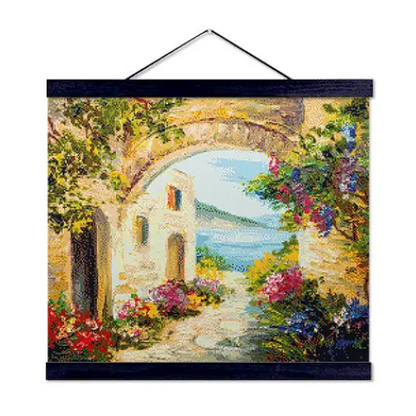 Flowers by the Sea - Exclusive Premium Diamond Painting Kit - Diamond Painting Kit