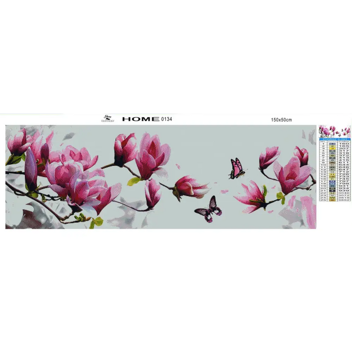 Flowers with Butterflies - Premium Diamond Painting Kit - Diamond Painting Kit