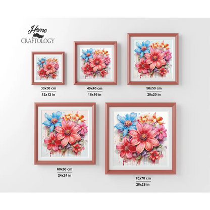Flowers with Water - Exclusive Premium Diamond Painting Kit - Diamond Painting Kit