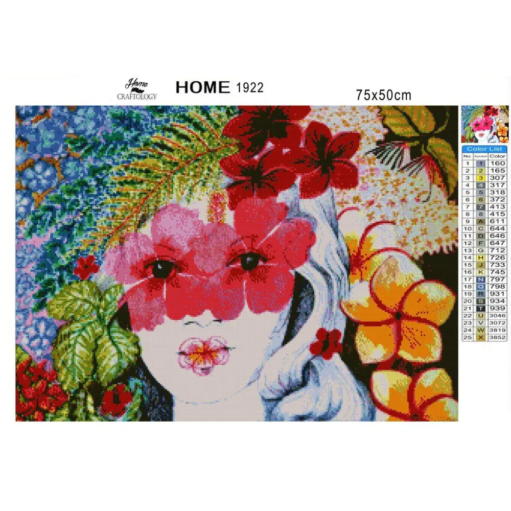 Flowery Eyes - Premium Diamond Painting Kit - Diamond Painting Kit