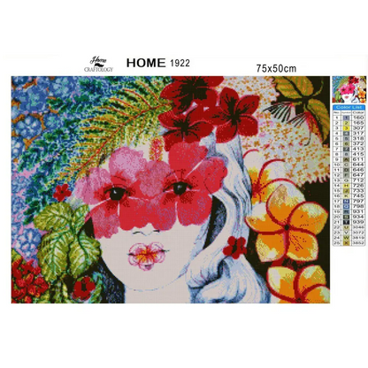 Flowery Eyes - Premium Diamond Painting Kit - Diamond Painting Kit