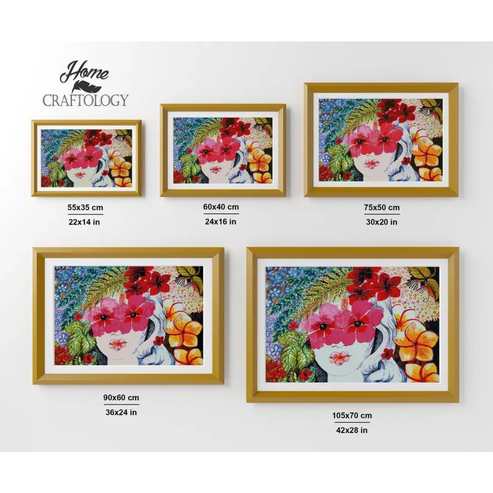 Flowery Eyes - Premium Diamond Painting Kit - Diamond Painting Kit