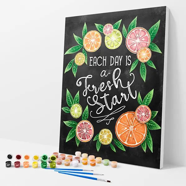 Fresh Start Kit - Paint By Numbers - 30x40cm / 12x16’’ / No Frame - Paint By Numbers