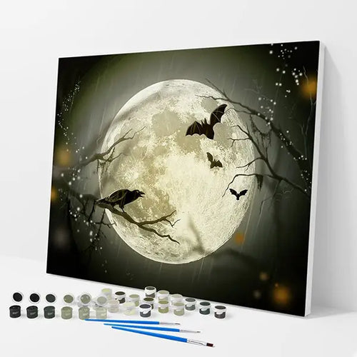 Full Moon Kit - Paint By Numbers - 30x40cm / 12x16’’ / No Frame - Paint By Numbers