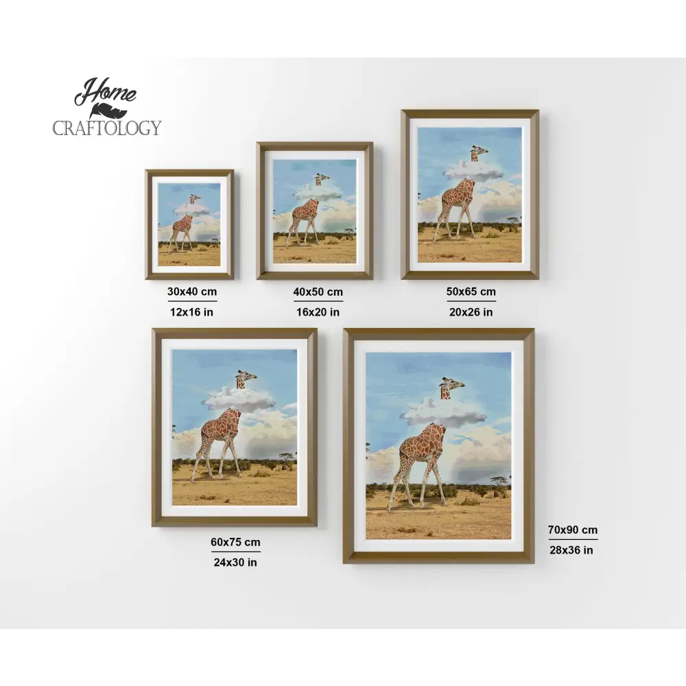 Giraffe on Clouds - Premium Diamond Painting Kit - Diamond Painting Kit