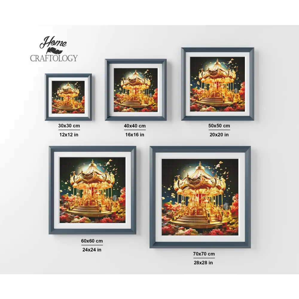 Glowing Carousel - Exclusive Premium Diamond Painting Kit - Diamond Painting Kit