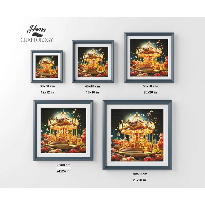 Glowing Carousel - Exclusive Premium Diamond Painting Kit - Diamond Painting Kit