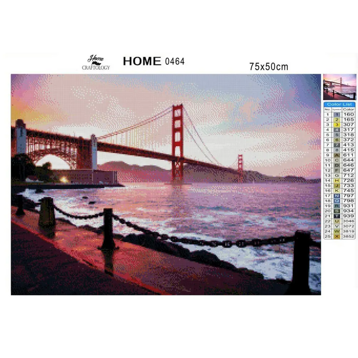 Golden Gate Bridge - Premium Diamond Painting Kit - Diamond Painting Kit