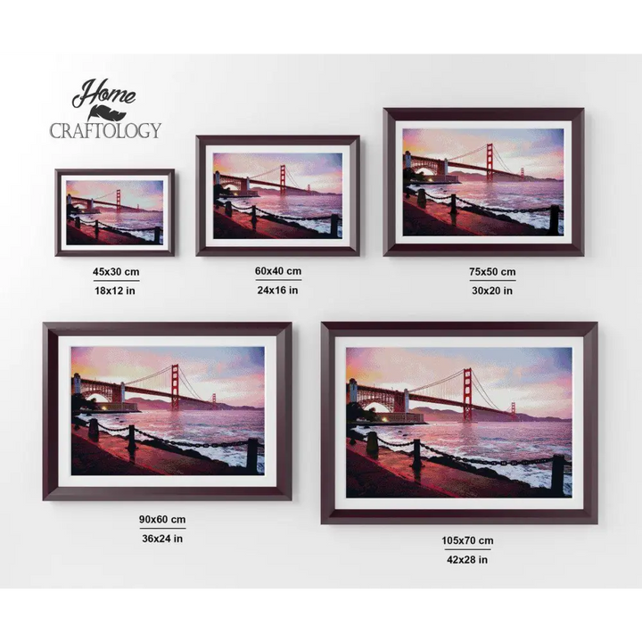 Golden Gate Bridge - Premium Diamond Painting Kit - Diamond Painting Kit