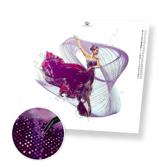 Graceful Dancer - Premium Diamond Painting Kit - 35x30cm / 14x12’’ / Square (Most Popular) - Diamond Painting Kit