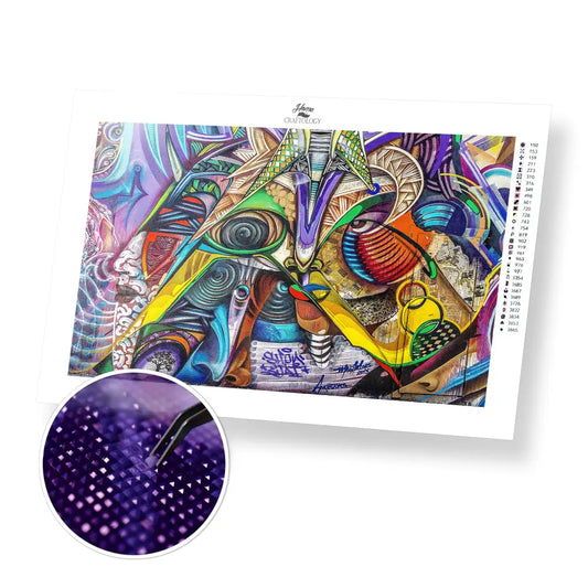 Graffiti - Premium Diamond Painting Kit - 50x30cm / 20x12’’ / Square (Most Popular) - Diamond Painting Kit
