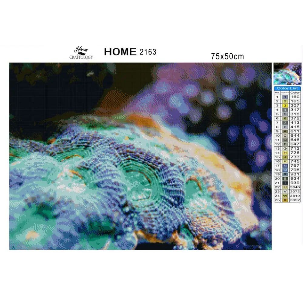 Green and Blue Corals - Premium Diamond Painting Kit - Diamond Painting Kit